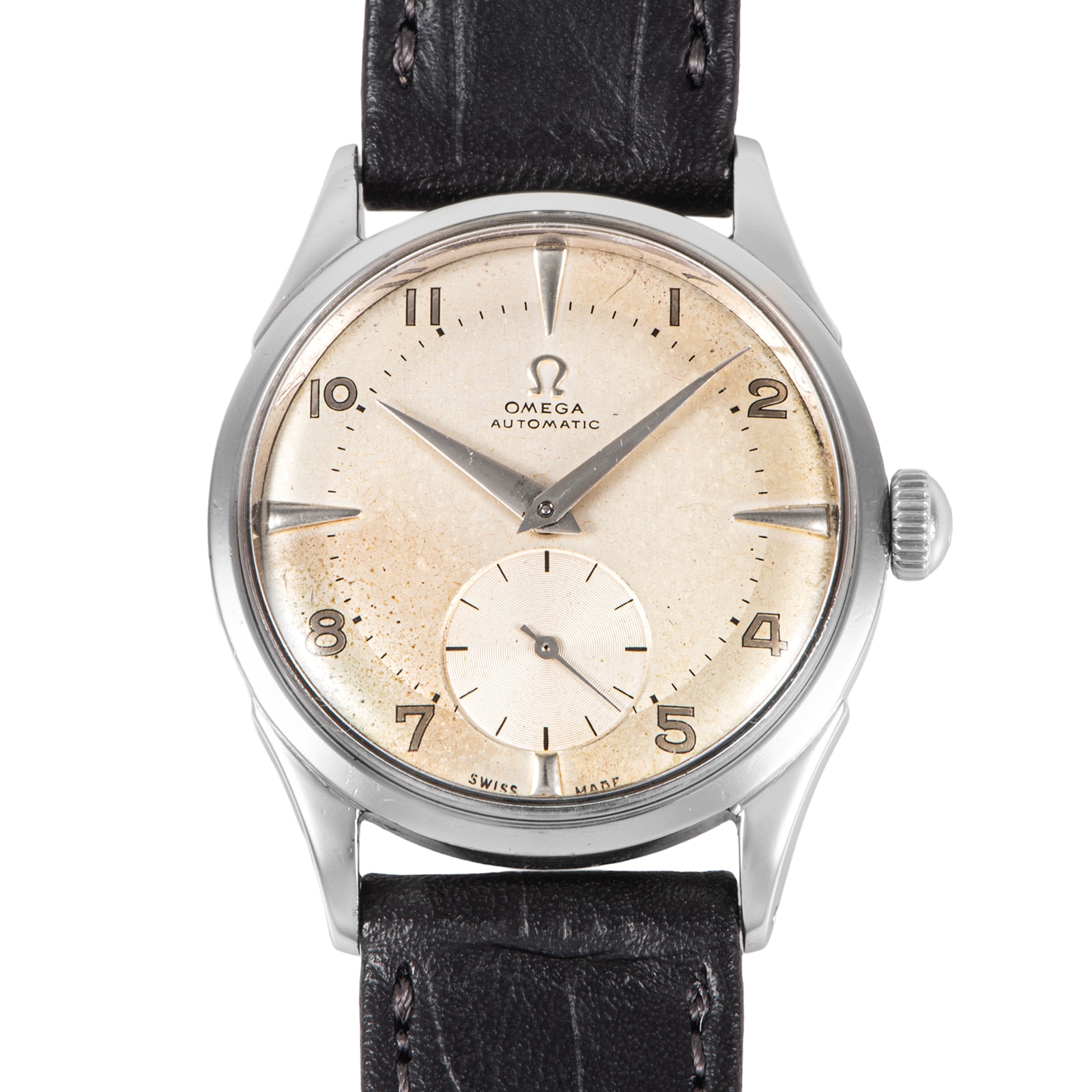 OMEGA オメガ バンパー オートマティック 2636-1 1950年代 sharp wedge-shaped indexes スモールセコンド Cal.342 ステンレススチール【中古】