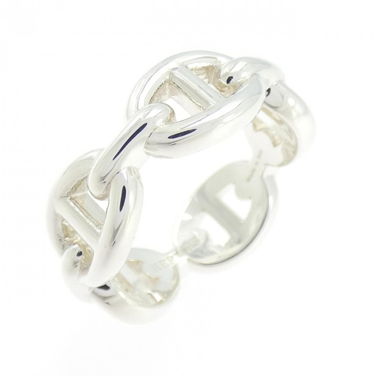 Hermes Chaine D'ancre Enchainee Ring PM "Silver"