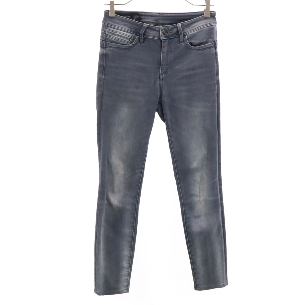 ARMANI EXCHANGE アルマーニエクスチェンジ スキニーデニムパンツ W26 チャコールグレー ジーンズ