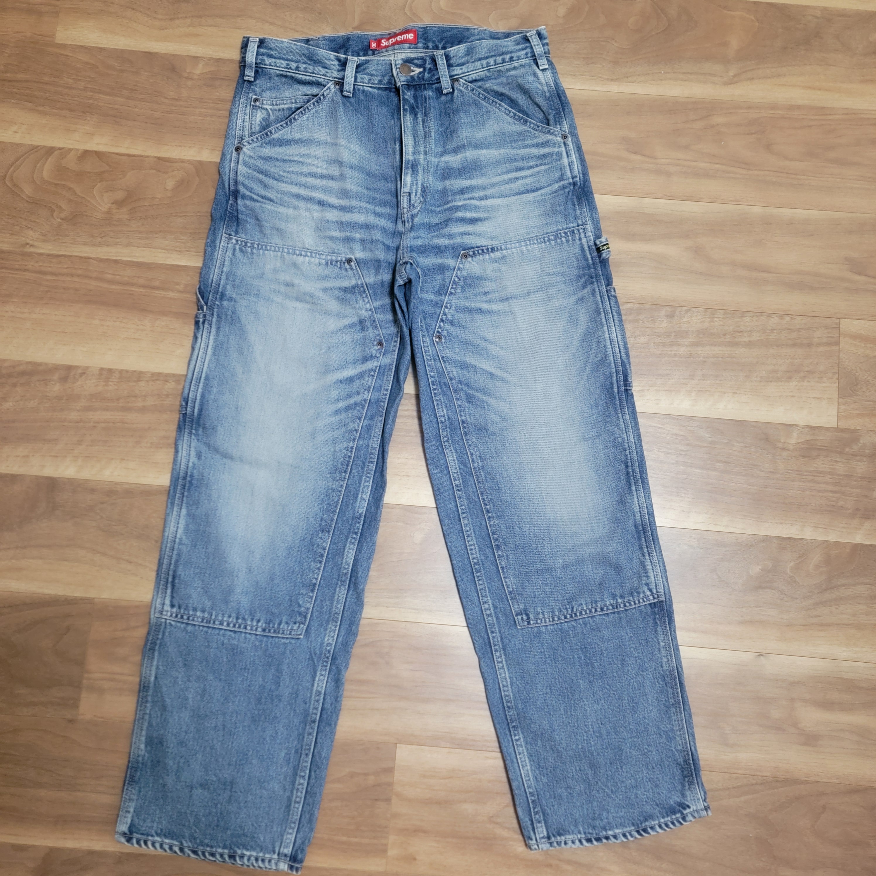 Supreme Worn Double Knee Painter Pant "Denim"
