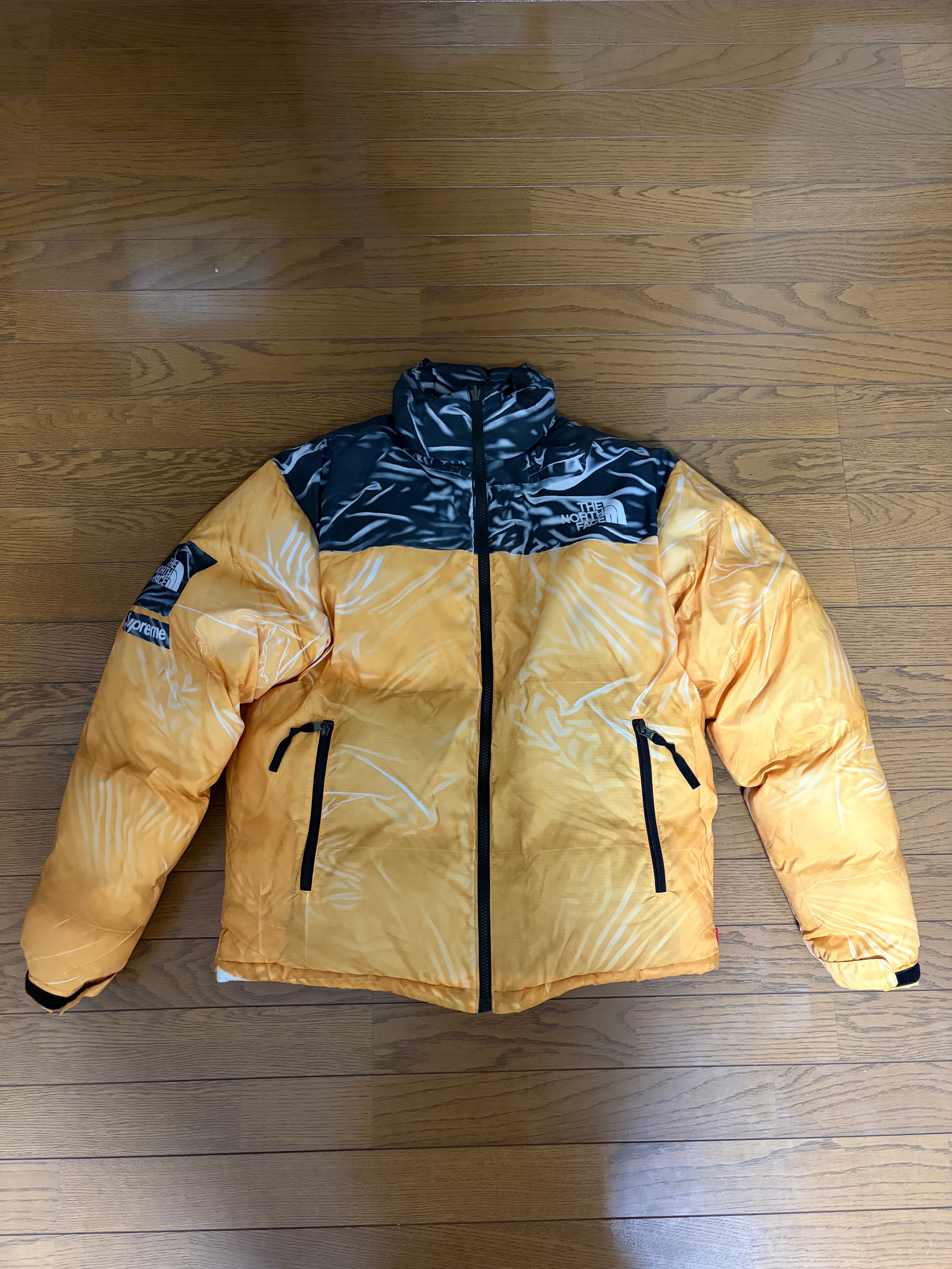 Supreme x The North Face Trompe Loeil Printed Nuptse Jacket "Yellow"