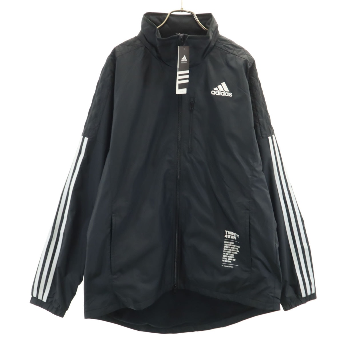 未使用 adidas アディダス ウインドブレーカー 2XO ブラック 裏トリコット ビックサイズ