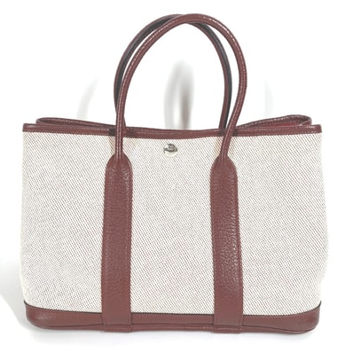 エルメス HERMES ガーデンパーティTPM ガーデンパーティ TPM カバン トートバッグ ハンドバッグ トワルアッシュ Y刻 ワインレッド