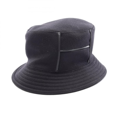 エルメス HERMES ラウルライン バケット ハット 帽子 カシミヤ メンズ ブラック系 【中古】