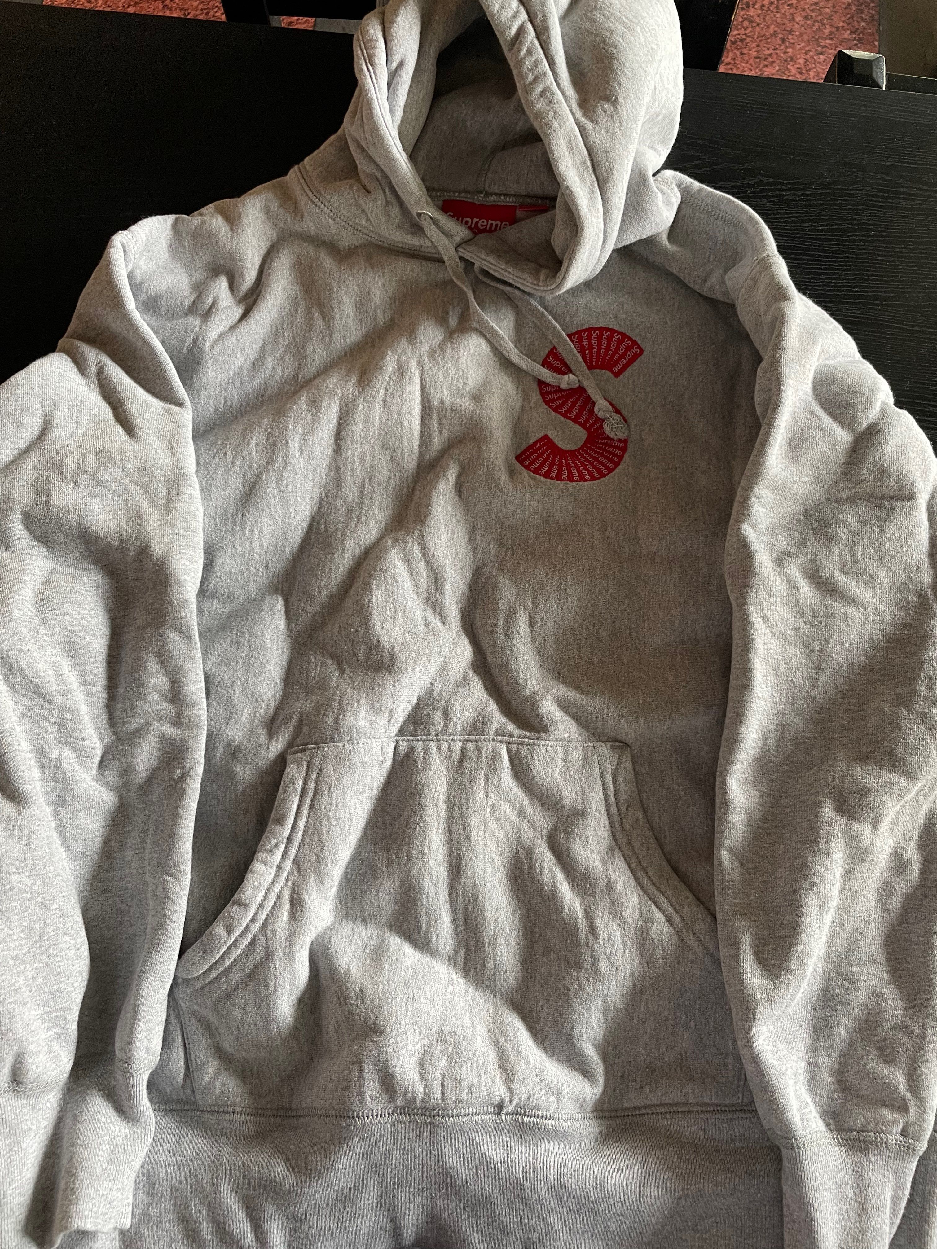 Supreme S Logo Hooded Sweatshirt "Heather Grey" (20FW)