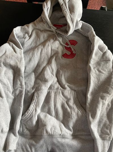 Supreme S Logo Hooded Sweatshirt "Heather Grey" (20FW)