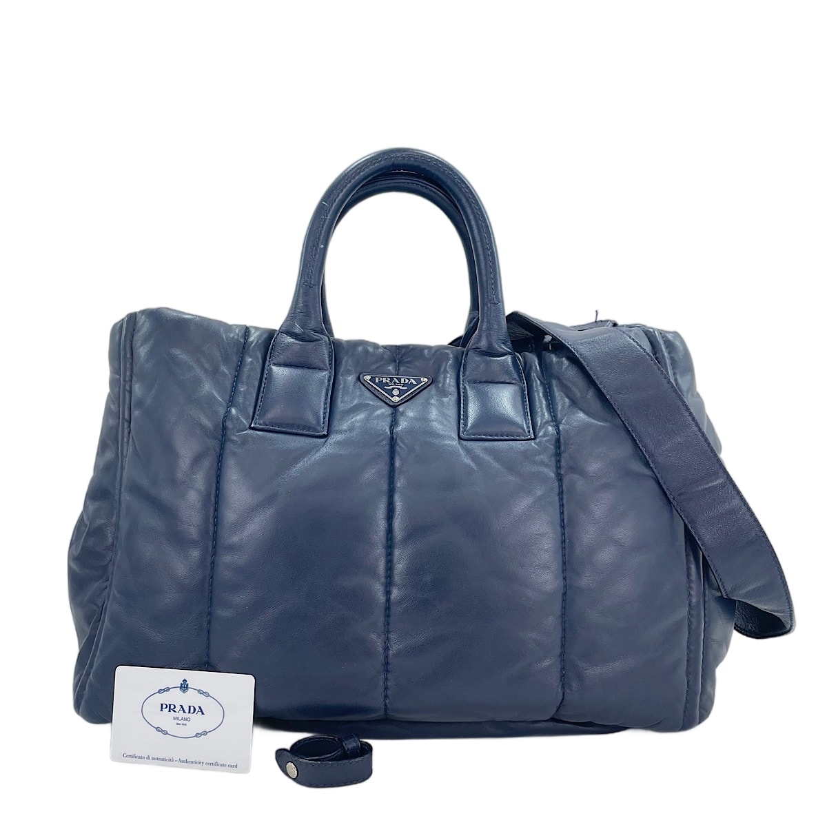 プラダ PRADA レザー トートバッグ【中古】