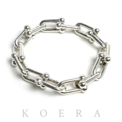 TIFFANY&Co. ティファニー シルバー925 ハードウェア ラージリンク ミディアム ブレスレット 60153091 63.3g ユニセックス【中古】