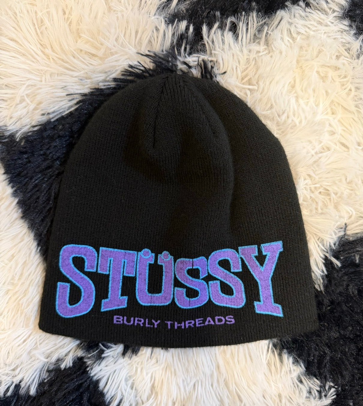 Stussy Skullcap Burly Threads "Black"