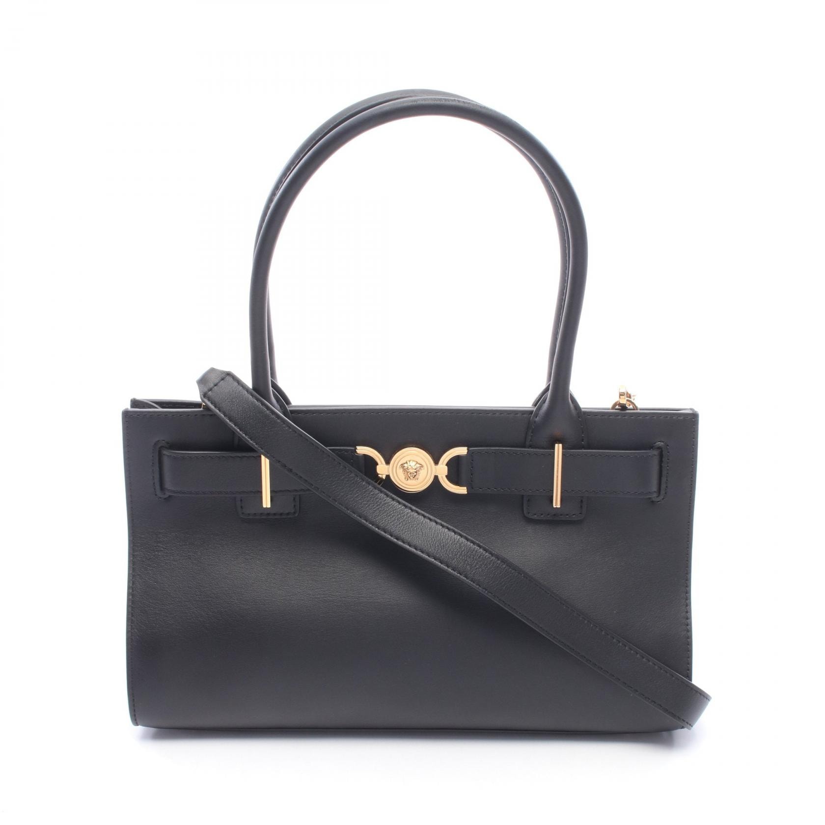 ヴェルサーチ VERSACE メデューサ 95 2WAY ショルダーバッグ バッグ レザー レディース ブラック系 【中古】