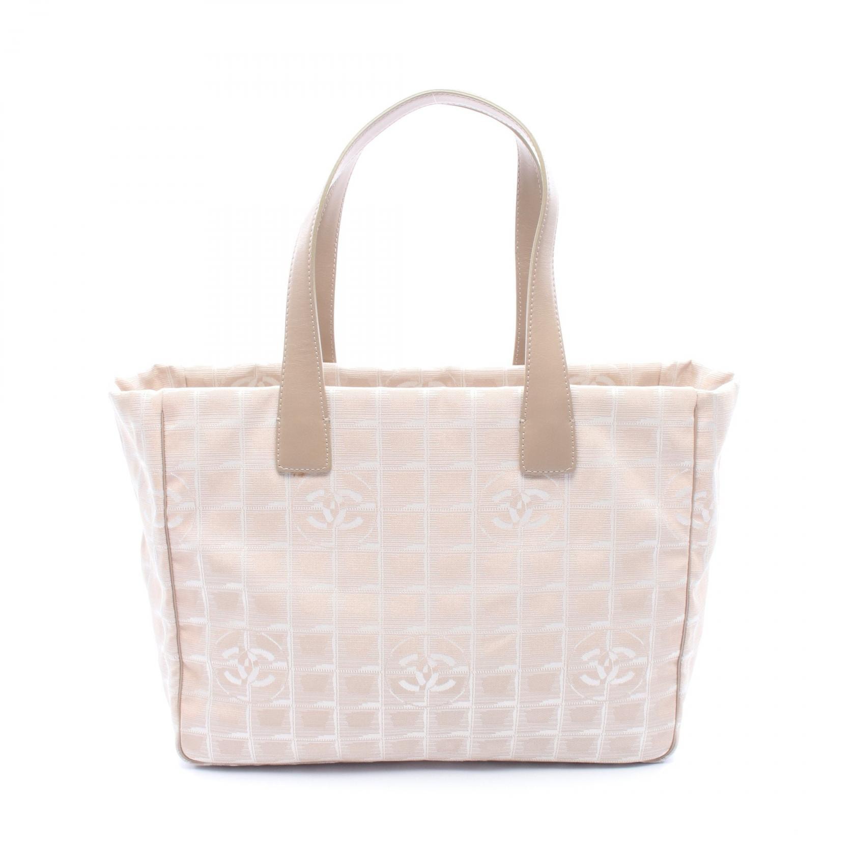 シャネル CHANEL ニュートラベルラインMM トートバッグ バッグ ナイロンキャンバス レディース ベージュ系 A15991 【中古】