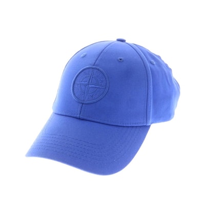 【中古】ストーンアイランド STONE ISLAND コットン ベースボールキャップ ブルー【サイズL】【メンズ】