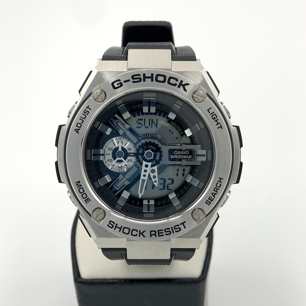 〇〇CASIO カシオ Gショック Gスチール クォーツ 腕時計 GST-410-1AJF ブラック x シルバー