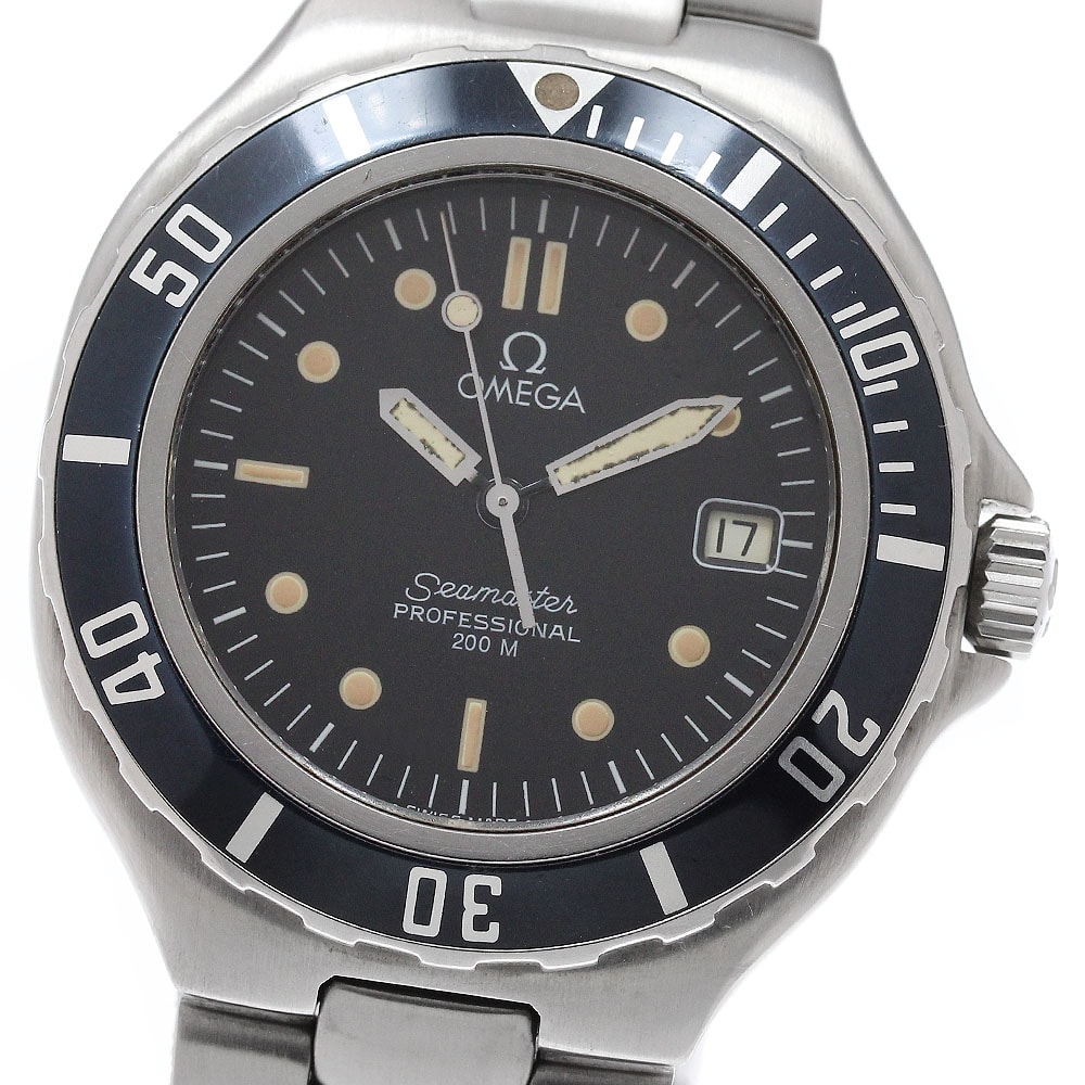 オメガ シーマスター200m デイト  クォーツ メンズ 【中古】