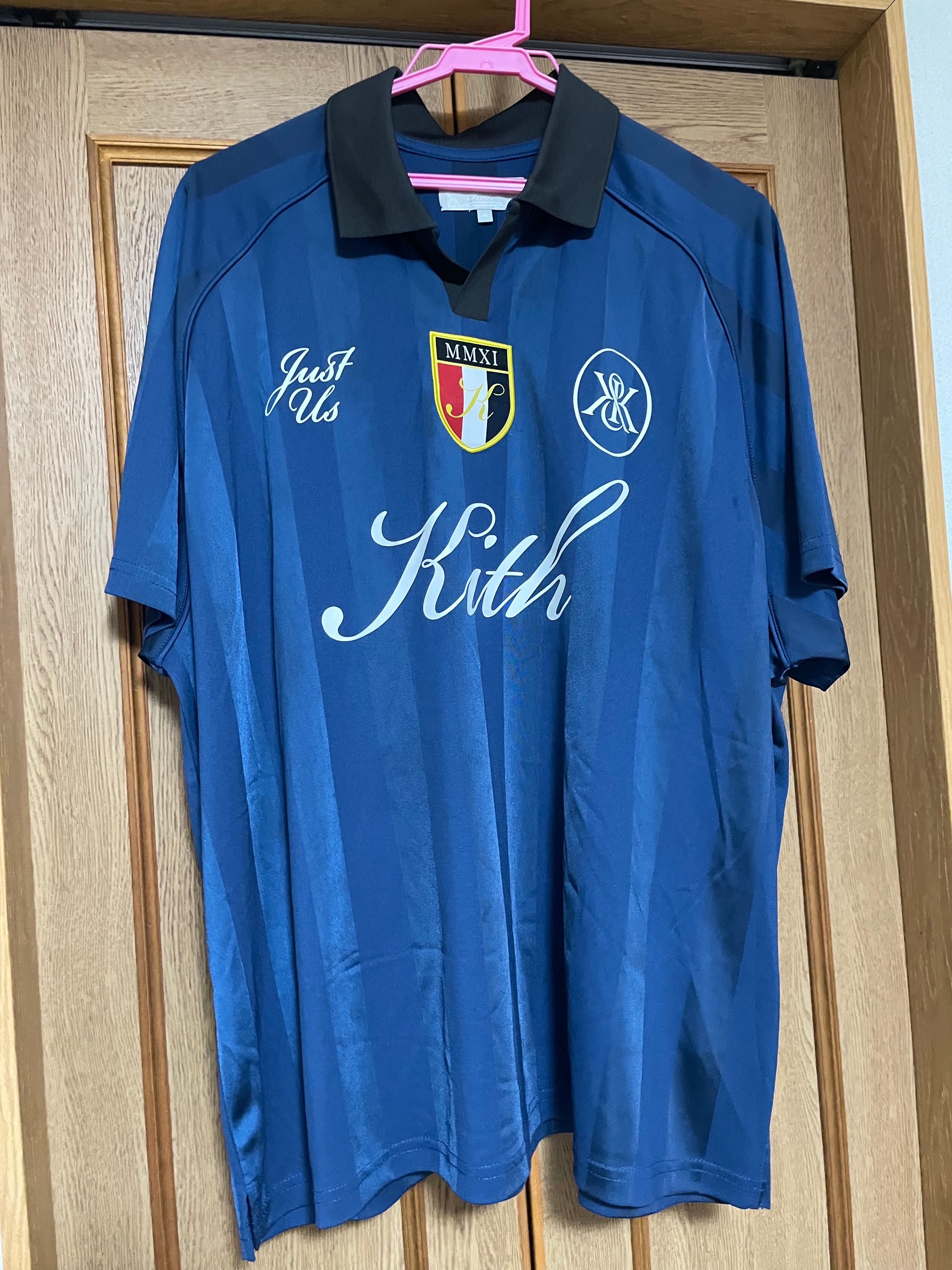 Kith Shadow Stripe Marcel Soccer Jersey "Gulf"