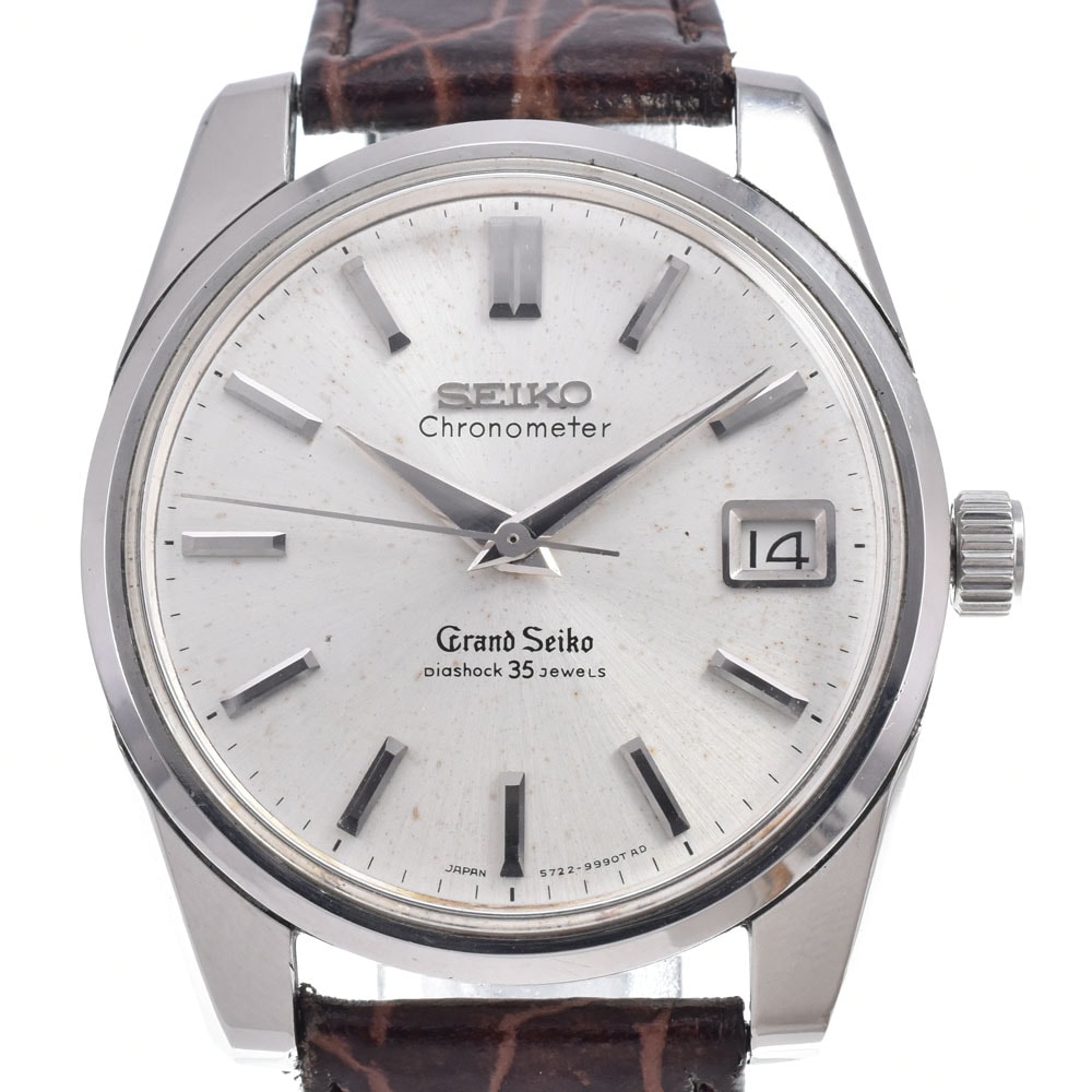 セイコー SEIKO 43999 ヴィンテージ GS 2ndモデル 初期型 セルフデータ クロノメーター デイト シルバー 手巻き メンズ 腕時計 H#150126