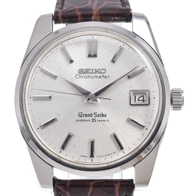 セイコー SEIKO 43999 ヴィンテージ GS 2ndモデル 初期型 セルフデータ クロノメーター デイト シルバー 手巻き メンズ 腕時計 H#150126
