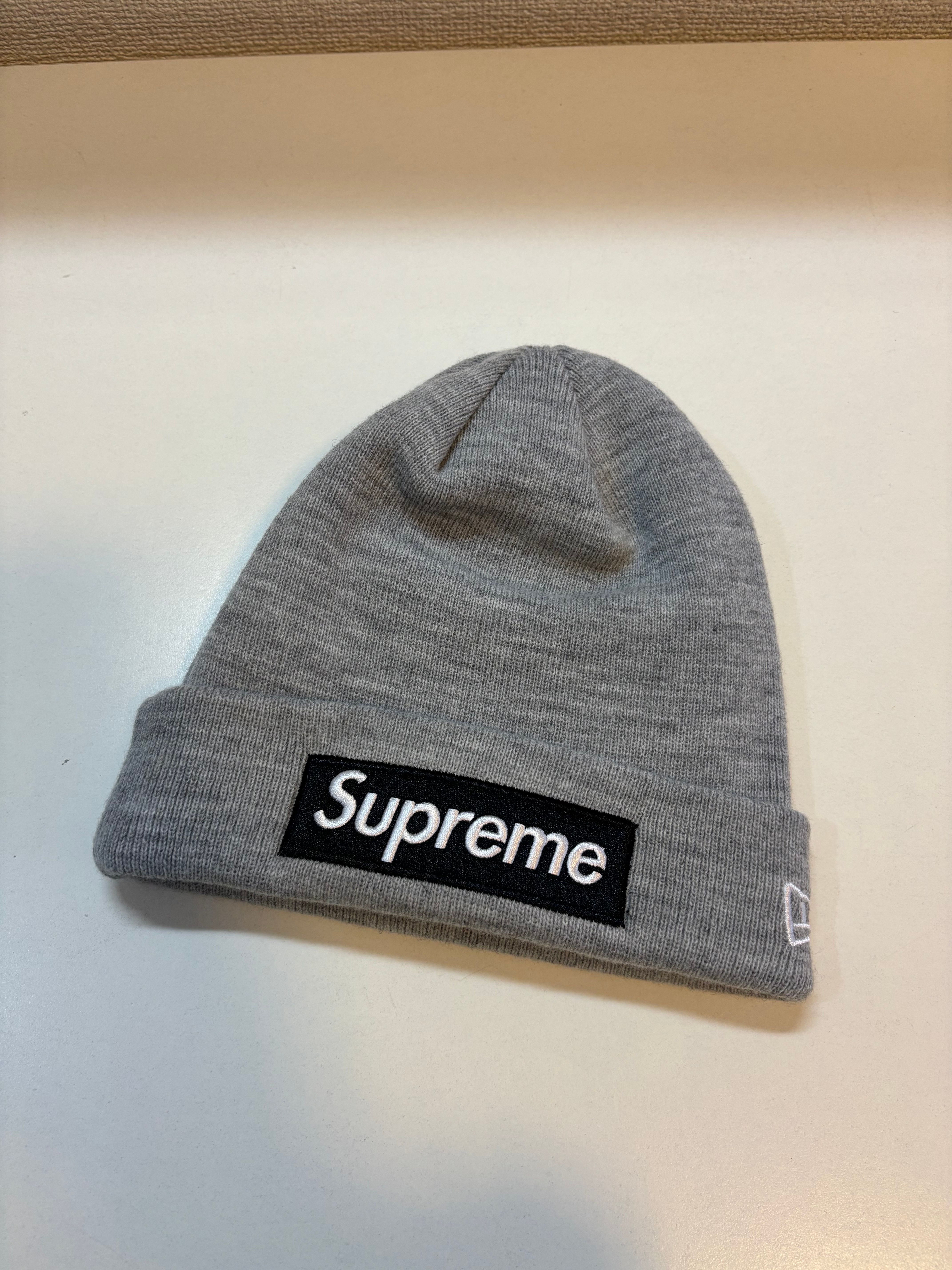 Supreme New Era Box Logo Beanie "Heather Grey"