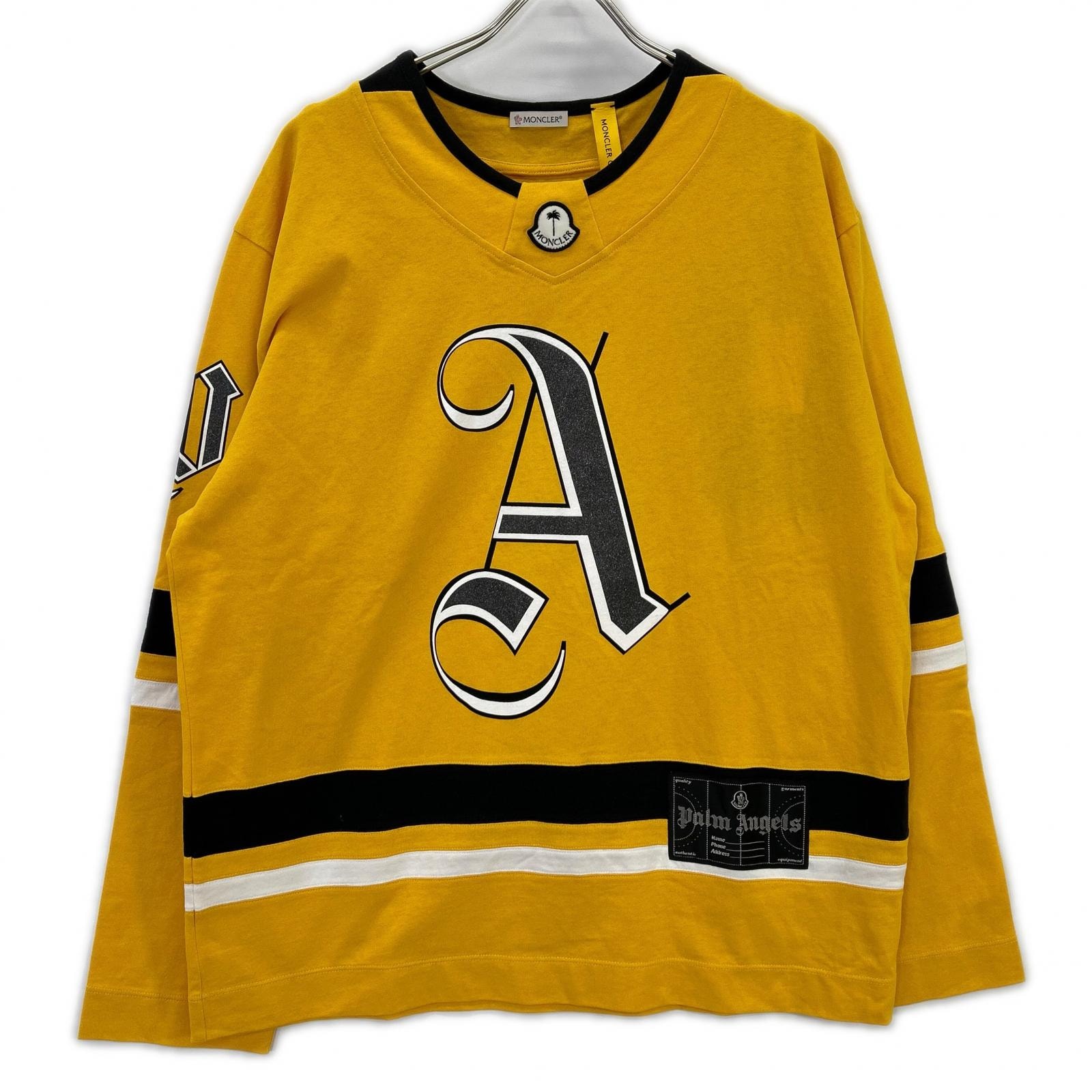 モンクレール 【GENIUS】22年製 イエロー 8 Palm Angels ホッケーシャツ S