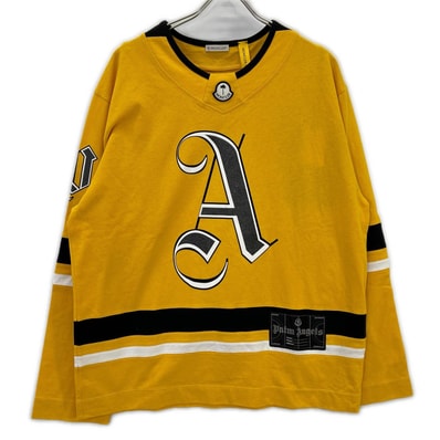 モンクレール 【GENIUS】22年製 イエロー 8 Palm Angels ホッケーシャツ S