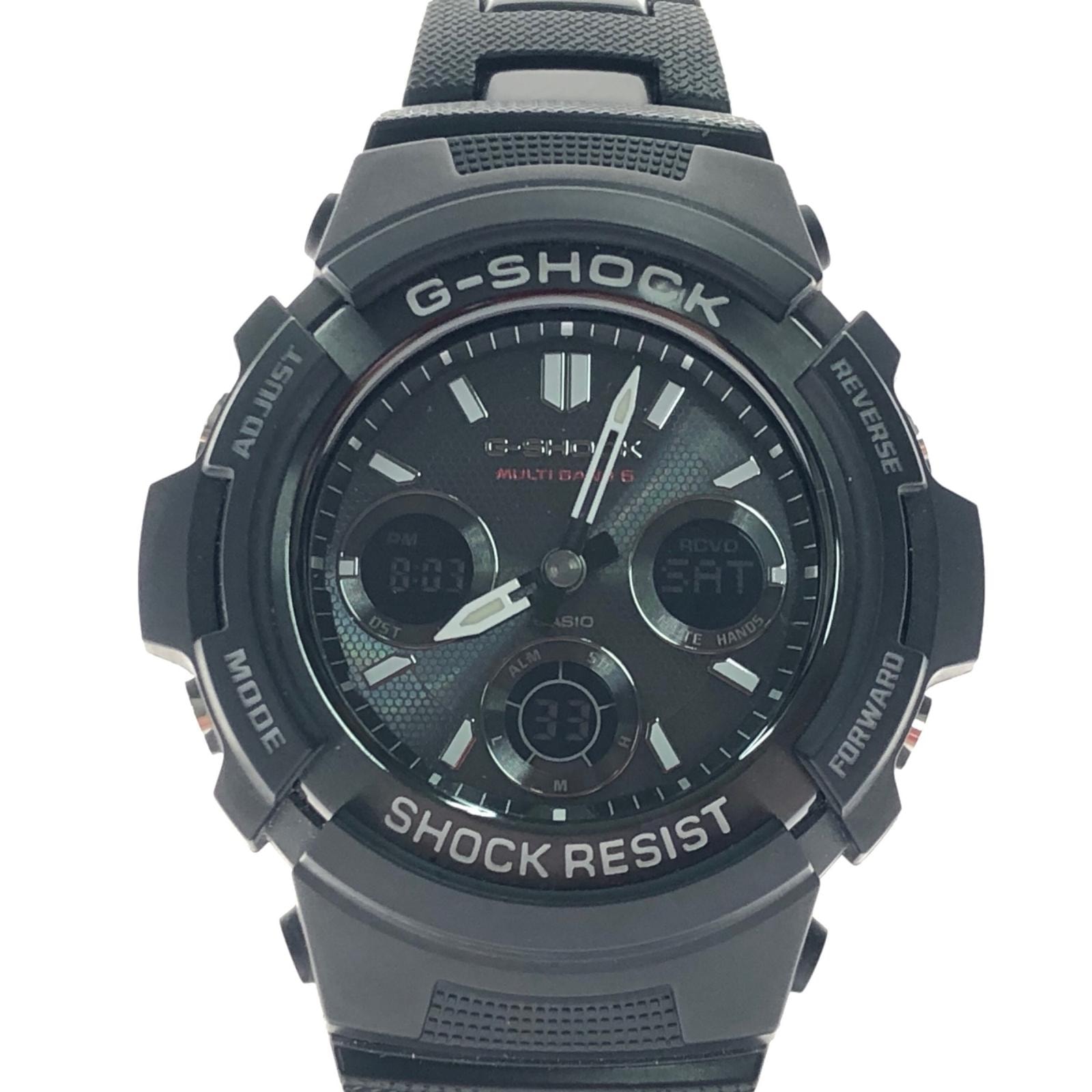 CASIO カシオ メンズ腕時計 クオーツ 電波ソーラー デジアナウォッチ G-SHOCK Gショック AMG-M100SBC ブラック