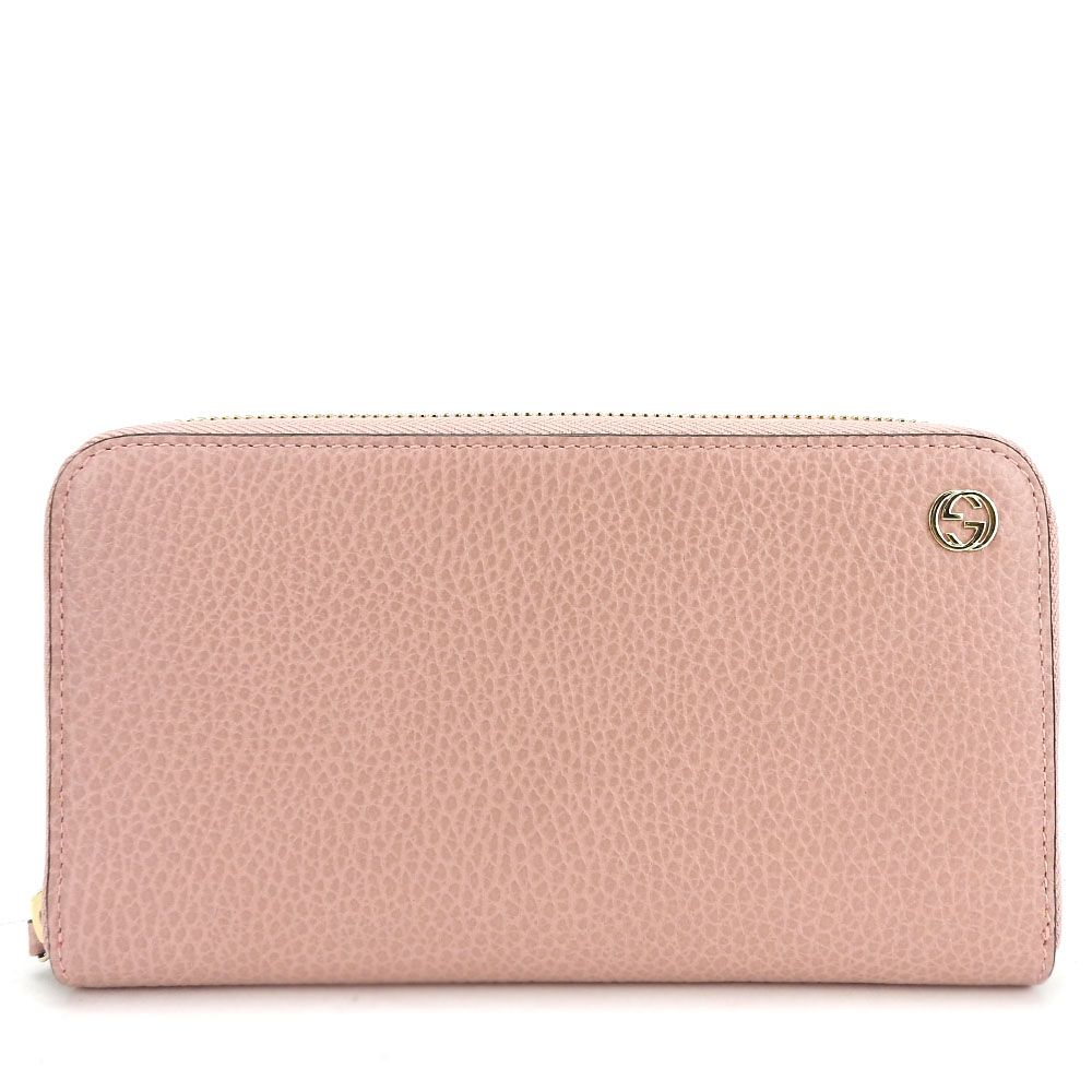 オールドグッチ GUCCI 長財布 ボタンジャンク ピンク 未使用に近い】【中古】 グッチ 長財布 449347 インター