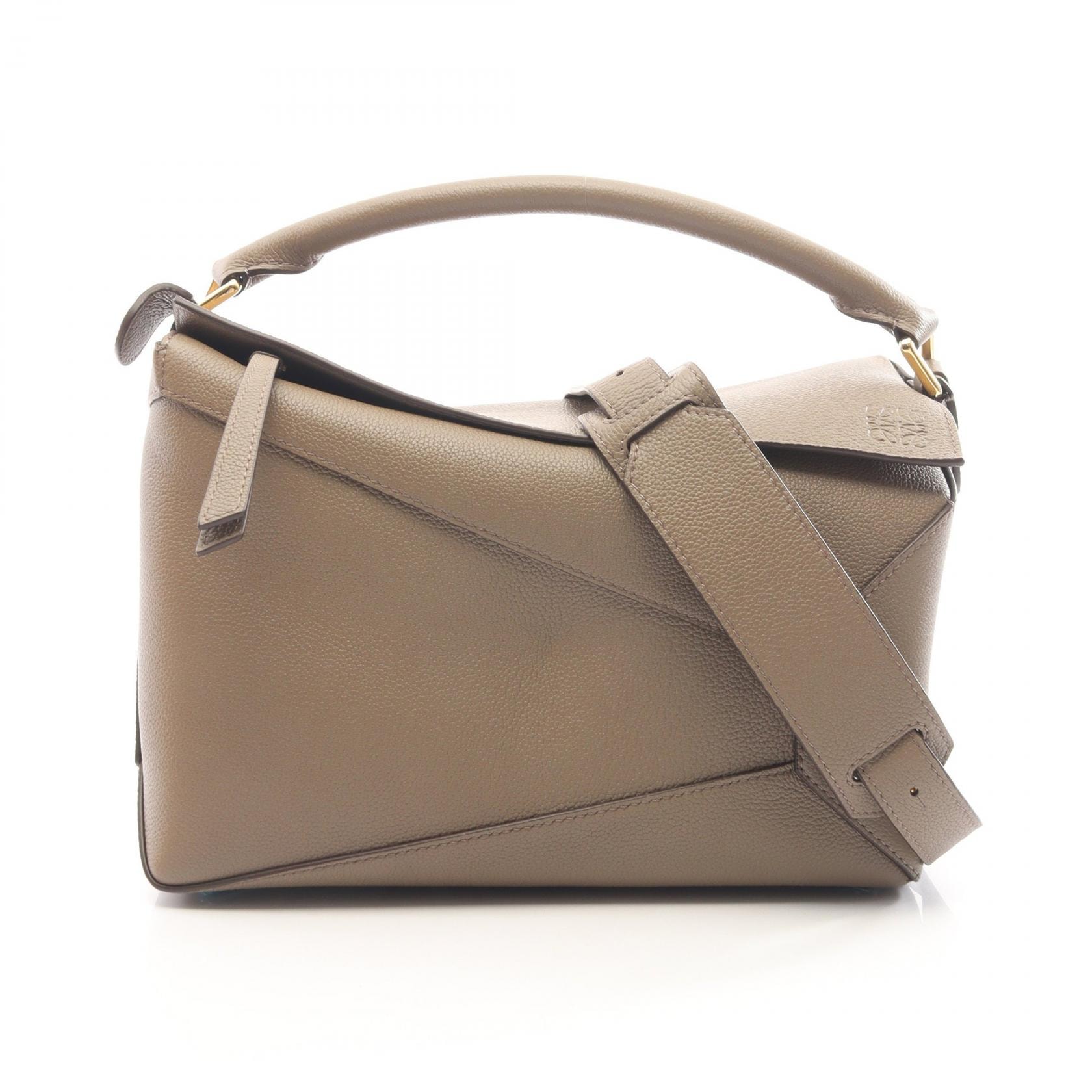 ロエベ LOEWE パズル エッジ ミディアム ハンドバッグ バッグ レザー レディース グレー系 A510P49X263170 【新品】
