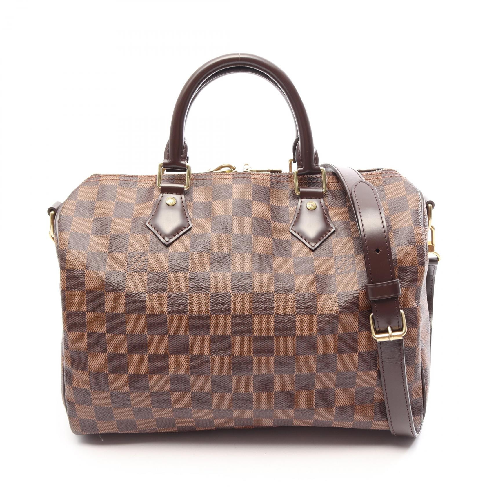 ルイ・ヴィトン LOUIS VUITTON スピーディ バンドリエール30 ダミエエベヌ 2WAY ハンドバッグ バッグ PVCコーティングキャンバス レザー レディース ブラウン系 N41367 【中古】