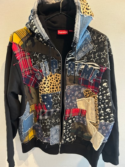 Supreme Patchwork Zip Up Hooded Sweatshirt "Multi"