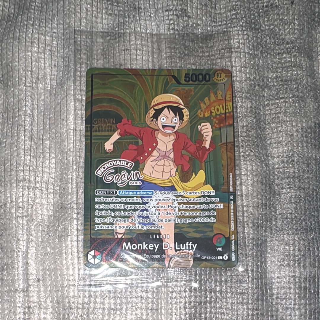 モンキー・D・ルフィ L [OP13-001]【フランス語版】(プロモーションカード「ONE PIECE × グレヴァン美術館」)