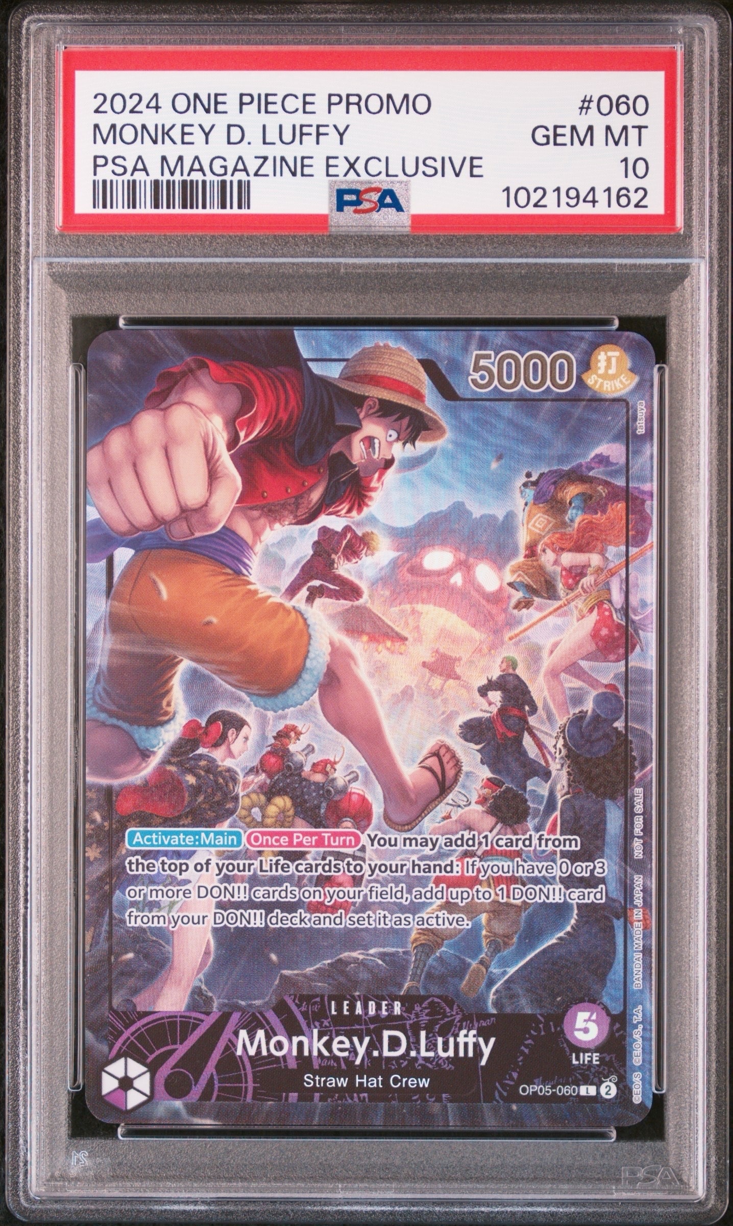 PSA10】モンキー・D・ルフィ L [OP05-060]【英語版】（PSA限定コラボ