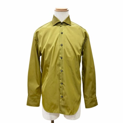 美品 プラダ トライアングルロゴ ReNylon 長袖シャツ 37 UCN572