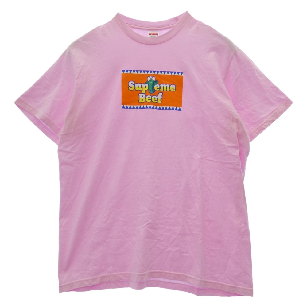 Supreme シュプリーム Tシャツ 25SS Western Beef ウエスタン ビーフ クルーネック  Tシャツ 半袖カットソー ピンク系 L【中古】