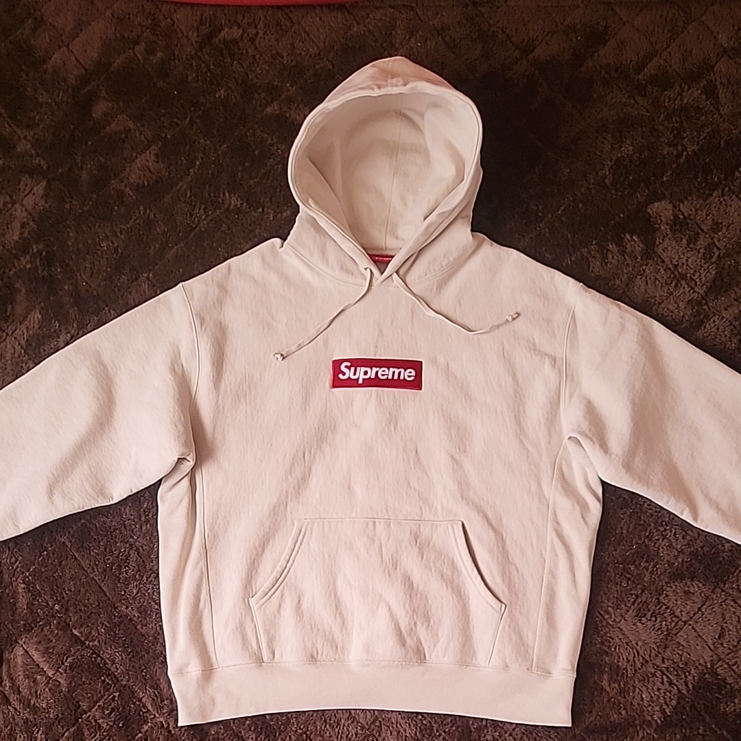 Supreme Box Logo Hooded Sweatshirt "Stone" (24FW)