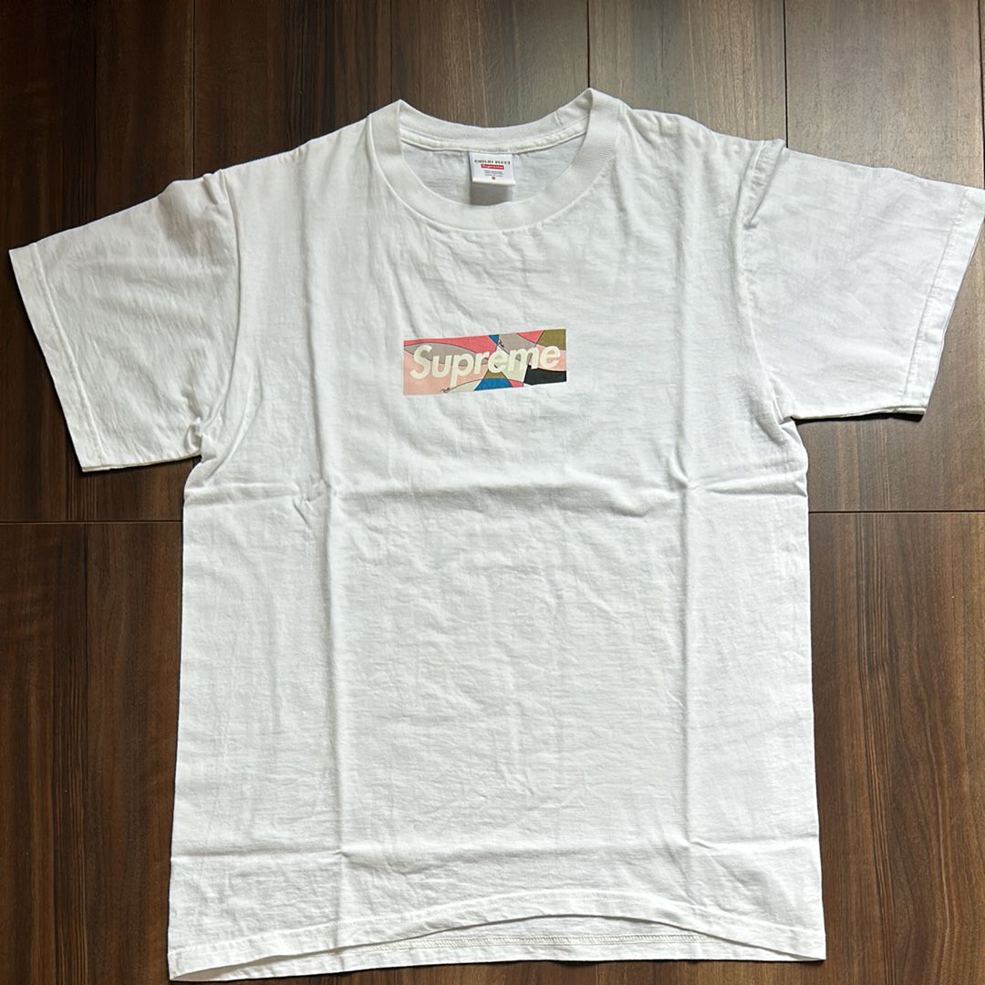 Supreme / Emilio Pucci® Box Logo Tee "White/Pink"