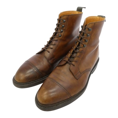 CROCKETT&JONES クロケットアンドジョーンズ 8637 14B CONISTON コニストン レースアップ レザー カントリーブーツ ブラウン系 UK8E【中古】