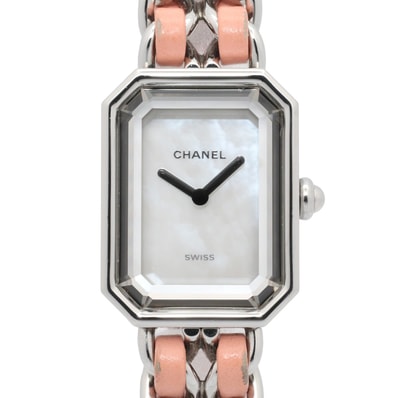 シャネル CHANEL プルミエール ロック 世界1200本限定 腕時計 時計 ステンレススチール レザー レディース ホワイト系 ホワイトシェル H6359 【中古】