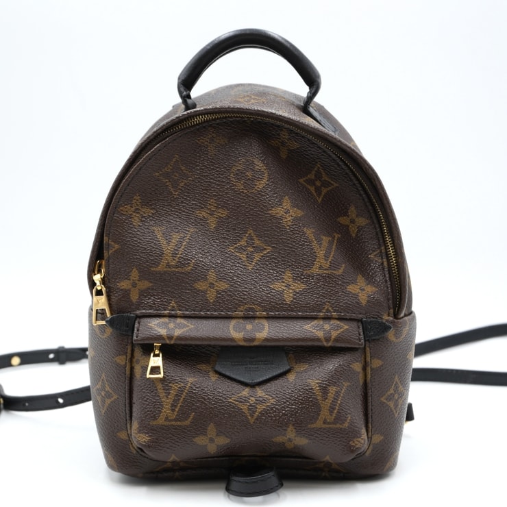 LOUIS VUITTON(ルイ・ヴィトン)パームスプリングス バックパック MINI モノグラム リュックサック ミニバッグ ブラウン ブラック ゴールド金具 M44873【中古】