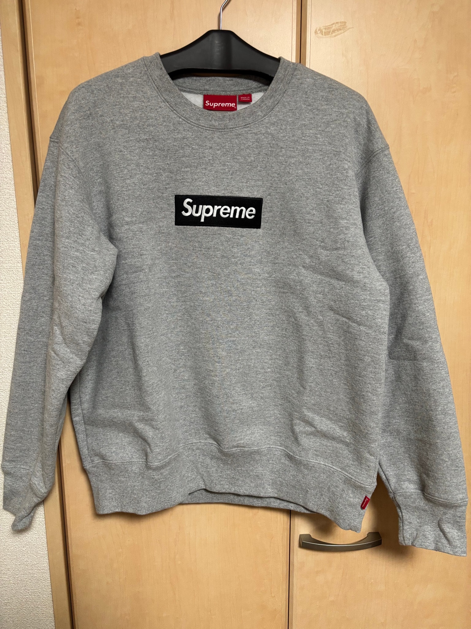 Supreme Box Logo Crewneck "Heather Grey" (22FW)