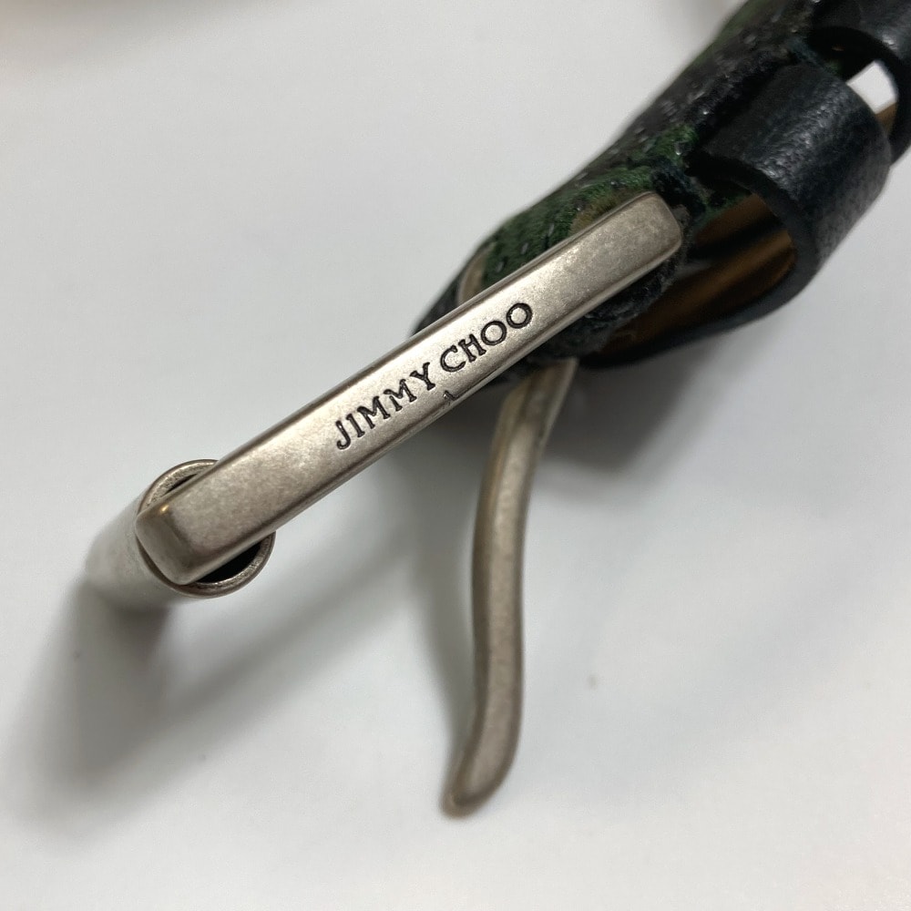 A+ (新品・未使用(ワケあり))】ジミーチュウ JIMMY CHOO 総柄 バックル