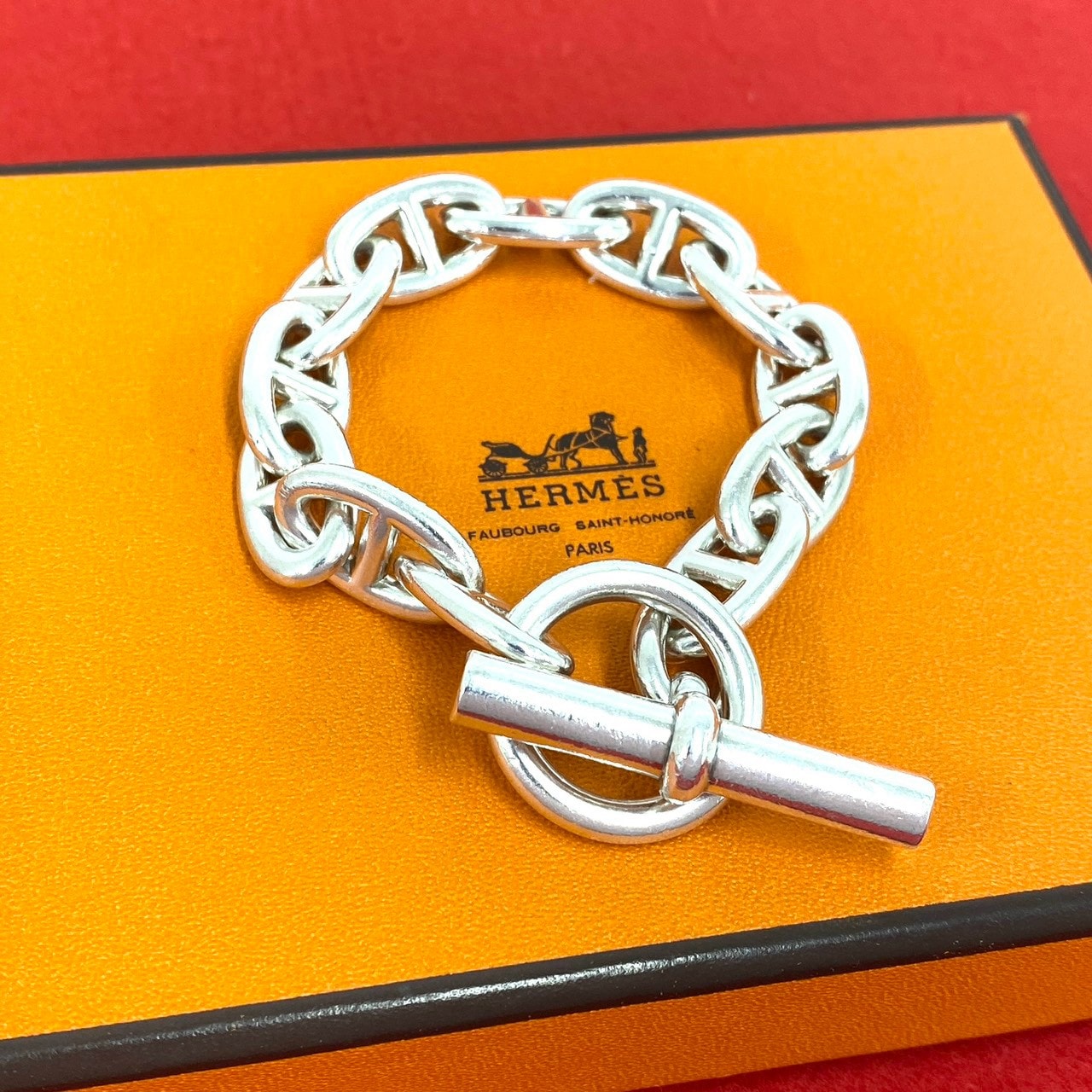 HERMES エルメス シェーヌダンクル GM ブレスレット 12コマ シルバー925 ブレスレット シルバー
33558