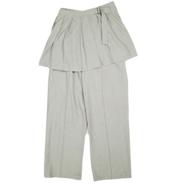 Ray BEAMS レイビームス 23AW プリーツミニスカート付きパンツ 61-23-1030-462 1 モカ ボトムス g25415