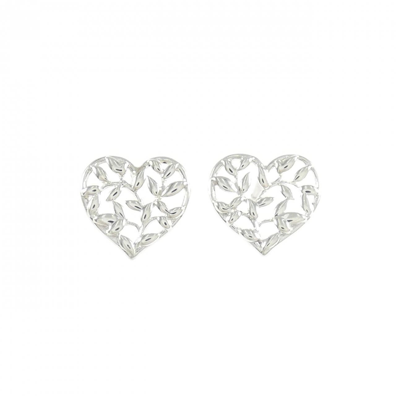 ティファニー オリーブリーフ ハート ピアス