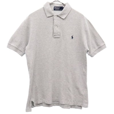 Polo by Ralph Lauren ポロバイラルフローレン ワンポイントロゴ刺繍 半袖 ポロシャツ S グレー