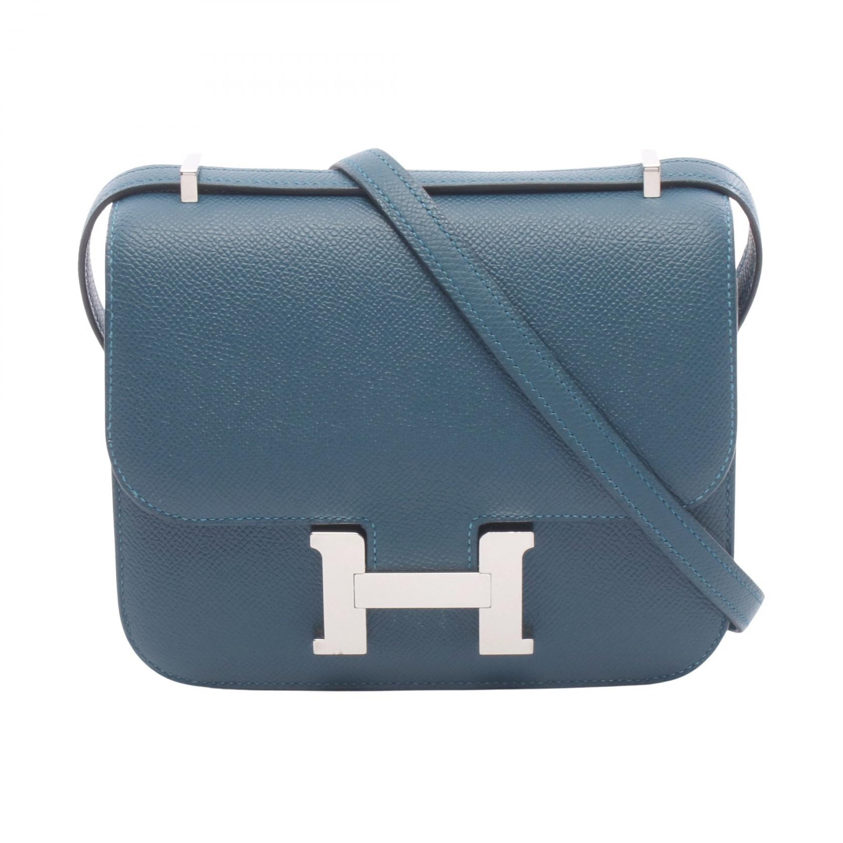 エルメス HERMES コンスタンス3 ミニ コルヴェール ショルダーバッグ バッグ レザー ヴォーエプソン コルヴェール W刻印(2024年製造) レディース グリーン系 【中古】