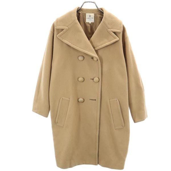 LANVIN en Bleu ランバンオンブルー ウールコート 36 ベージュ ダブルボタン