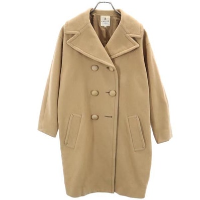 LANVIN en Bleu ランバンオンブルー ウールコート 36 ベージュ ダブルボタン