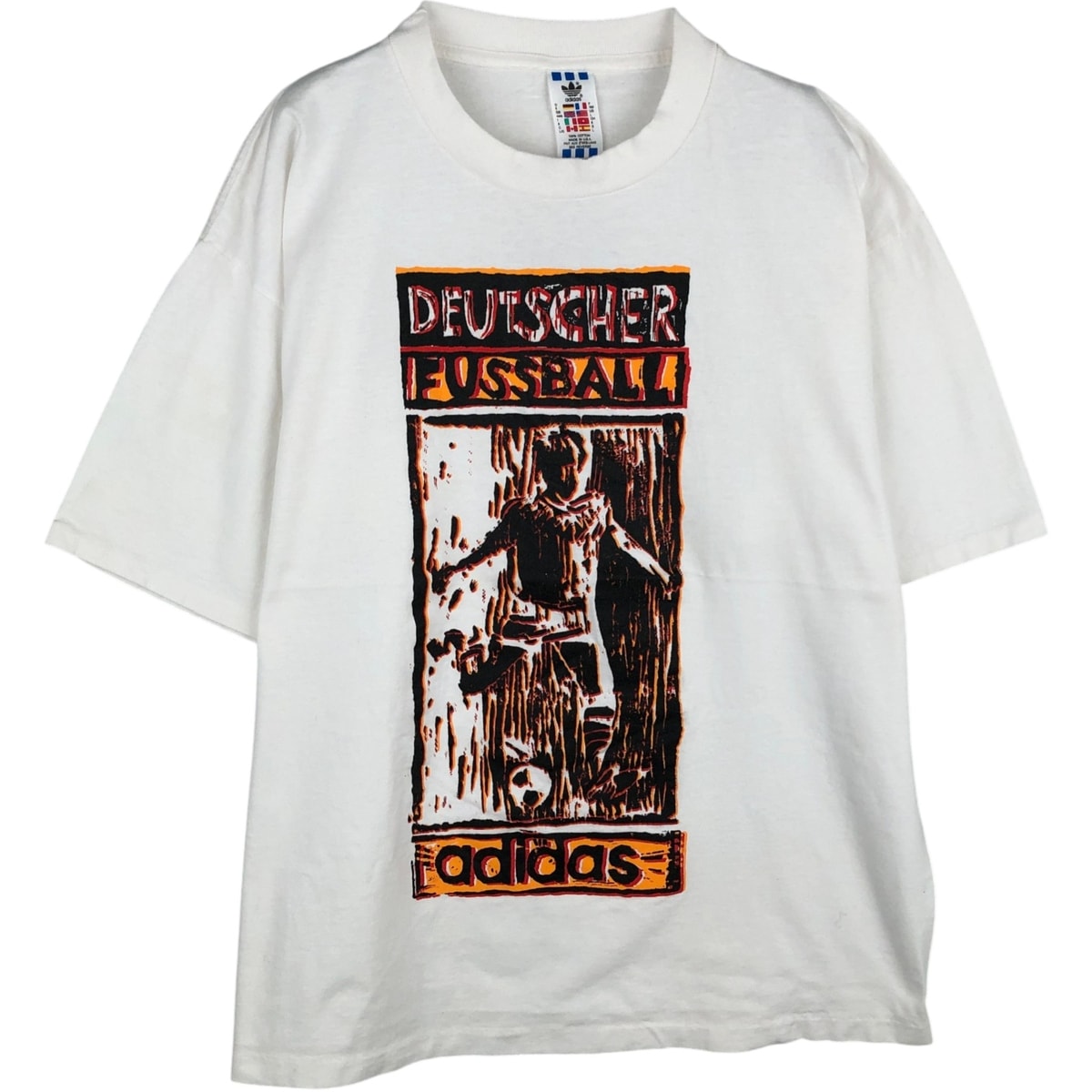 古着 90年代 アディダス adidas ロゴプリントTシャツ USA製 メンズL相当 ヴィンテージ/eaa626081