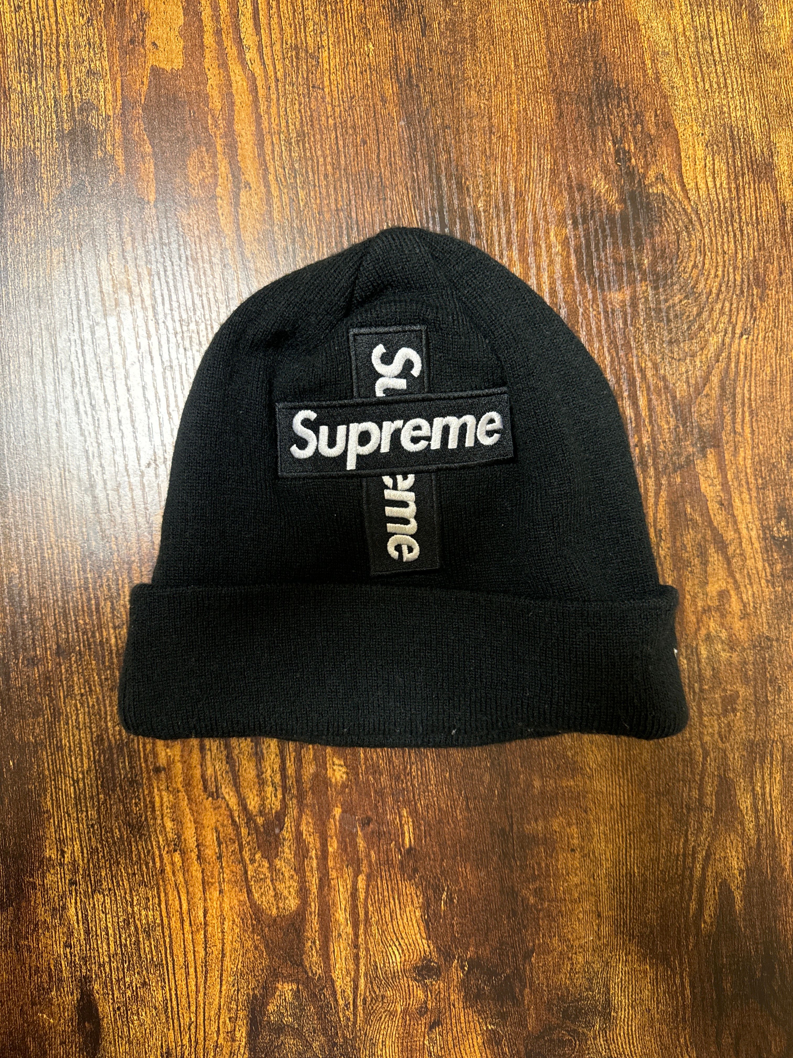 Supreme New Era® Cross Box Logo Beanie "Black"