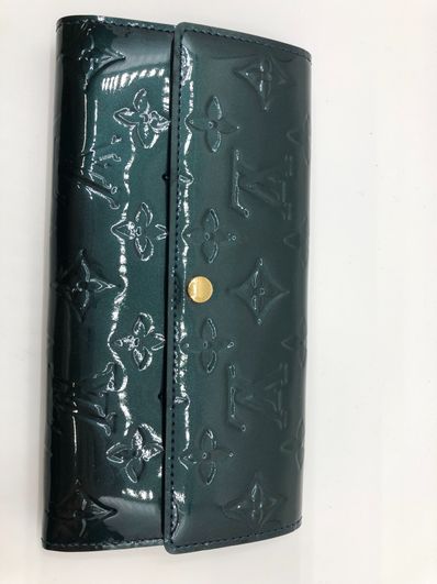 Louis Vuitton Verni Sarah Wallet "Blue Nui"
